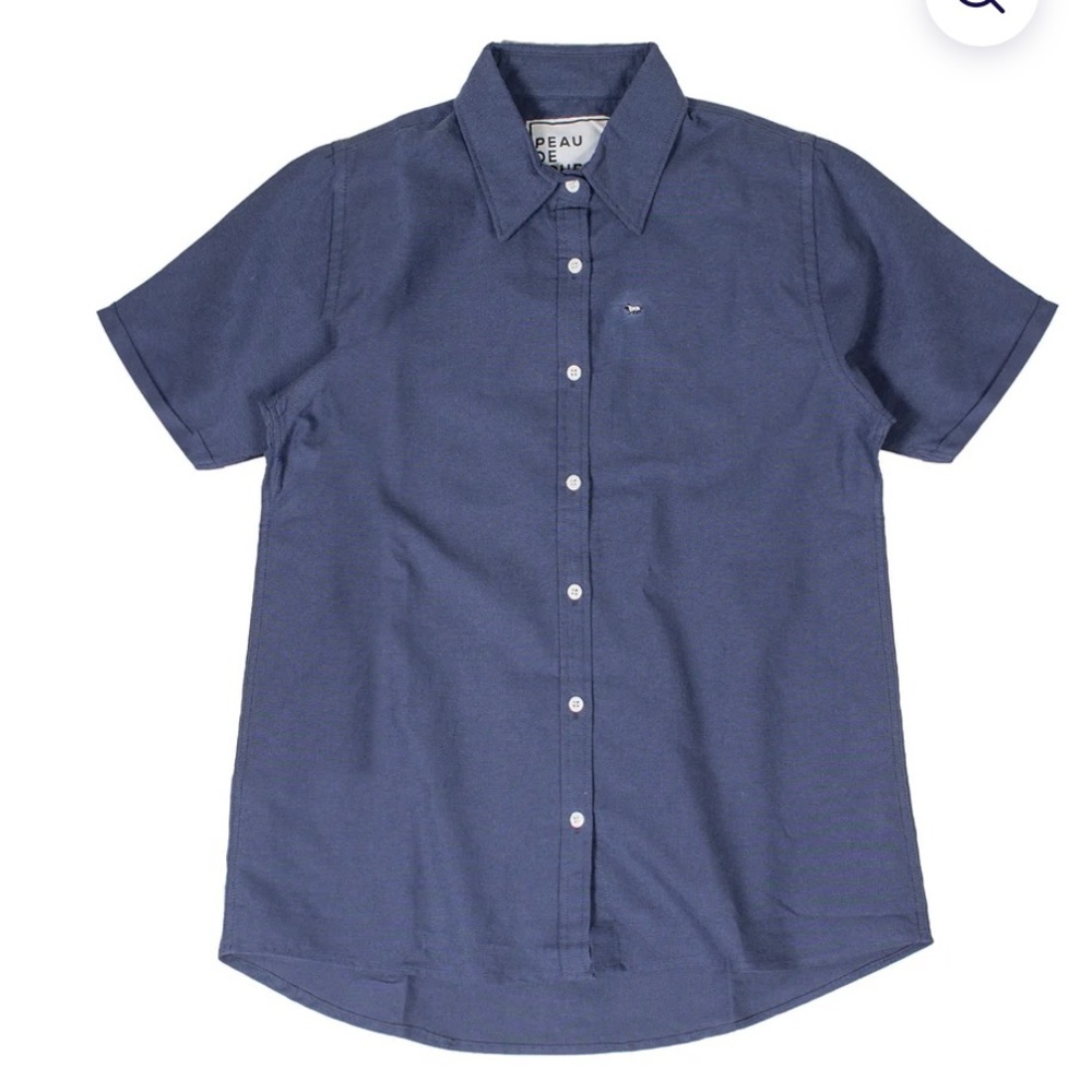 Peau De Loup Navy Button Down Shirt